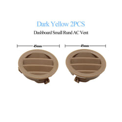 Car Interior RHD Front Rear Air Conditioner AC Vent Grille Outlet Panel - Yellow 2PCS