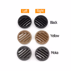 Car Interior Car Dashboard Air Conditioning AC Vent Outlet Grill Round - Yellow-Right