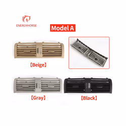 Car Interior Interior Front Side Rear Air Conditioner AC Vent Grille Cover - Beige Silver