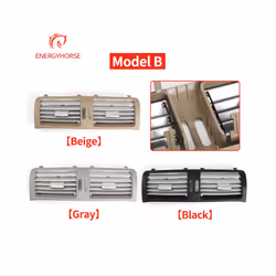 Car Interior Interior Front Side Rear Air Conditioner AC Vent Grille Cover - Beige Silver