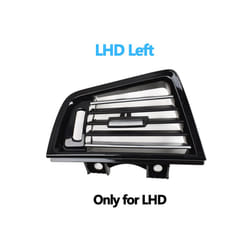 Car Interior LHD RHD Piano Black Front Air Vents AC Outlet Panel Chrome - LHD Left