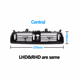 Car Interior LHD RHD Piano Black Front Air Vents AC Outlet Panel Chrome - LHD Left