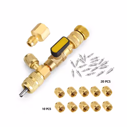 Car Interior R410A Valve Core Remover/Installer with Dual Size SAE 1/4 - KIT3