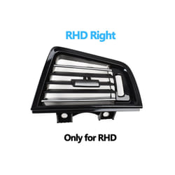 Car Interior LHD RHD Piano Black Front Air Vents AC Outlet Panel Chrome - RHD Right