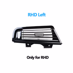 Car Interior LHD RHD Piano Black Front Air Vents AC Outlet Panel Chrome - RHD Left