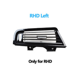 Car Interior LHD RHD Piano Black Front Air Vents AC Outlet Panel Chrome - RHD Left