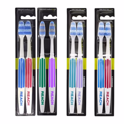 8 MIX Toothbrush Reach Listerine Interdental Firm & Medium (4 x Twin Pack)