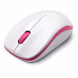 Dynamode CP-M161W-W-R, Ambidextrous, Optical, RF Wireless, 1600 DPI, Red, White