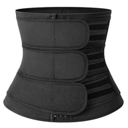 Men Body Shaper Waist Trainer Corset Slimming Belt Weight Loss Fitness Fat Burner Sweat Trimmer Sauna Girdle Modeling Straps - black, XXXL
