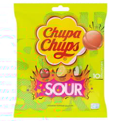 Chupa Chups Sour Assorted Flavour Lollipops 10 Pack