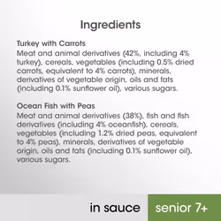 48 x Perfect Fit Senior 7+ Cat Pouches Wet Food Mixed Flavours In Sauce 85g