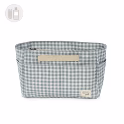 Walking Mum Toilet Case I Love Vichy Green (Iv), Toiletry bag, Cotton, Beige, Green, Pattern, Zipper, China