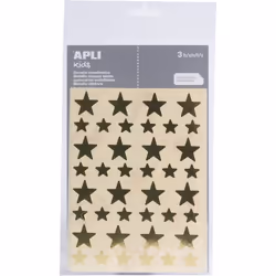 APLI StickersÂ âÂ Star GoldÂ âÂ 3Â Sheets APLI