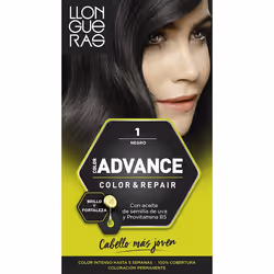 Llongueras Color Advance 1 Natural Black, Black, Natural Black, Women, All hair, Color-retaining, Nourishing, Shine, Strength ...