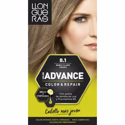 Llongueras Color Advance 8.1 Light Ash Blonde, Blonde, Light Ash Blonde, Women, All hair, Color-retaining, Nourishing, Shine, ...