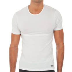 Camiseta De Manga Corta AlgodÃ³n Termal Para Hombre 041y - white, XXL