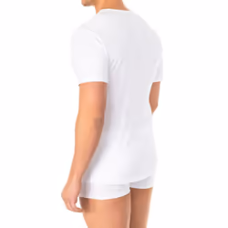 Camiseta De Manga Corta Y Cuello En Pico Para Hombre A040x - black, M
