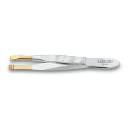 3 Claveles Straight Tweezer Gold, Steel Any gender