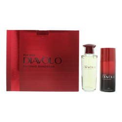 Antonio Banderas Diavolo 2 Piece Gift Set: 100ml EDT Spray - Deodorant Spray 150ml