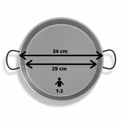 Vaello Campos 102 La Valenciana 34cm Polished Steel Paella Pan  Silver