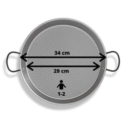 Vaello Campos 102 La Valenciana 34cm Polished Steel Paella Pan  Silver