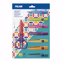 Milan 14930908, Adult, Figure cut, Set, Multicolour, Art & Craft scissors, Plastic