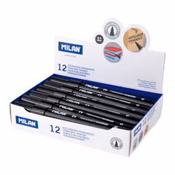 Milan 16429122, Black, Round tip, 4 mm, Alcohol-based ink, Box, 12 pc(s)
