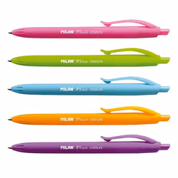 Milan 176555124 Multicolour Clip-on retractable ballpoint pen 24 pc(s)