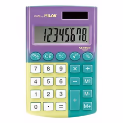 Milan Sunset, Desktop, Basic, 8 digits, Battery/Solar, Turquoise