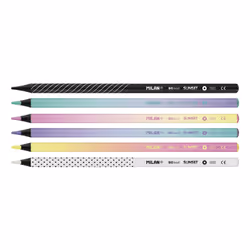Milan 071522206 colour pencil Black, Green, Lilac, Pink, White, Yellow 6 pc(s)