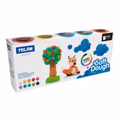 Milan 913510B, Modeling dough, Multicolour, Child, 10 pc(s), Plastic bucket, 10 colours