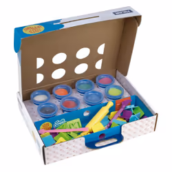 Milan Kit 8 cans 59 g Soft Dough with tools "Lots of letters"