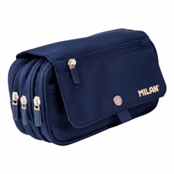 Milan 08149SNCB, Soft pencil case, Polyester, Blue, Monochromatic, Boy/Girl, Zipper