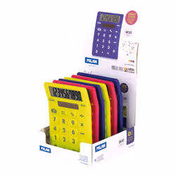 Milan 159906ACD, Desktop, Basic, 10 digits, Battery, Blue, Pink, Yellow