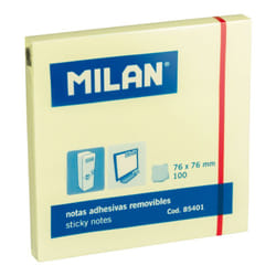 Milan 85401 note paper Rectangle Yellow 100 sheets Self-adhesive