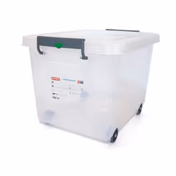Araven 91183 Food Storage Box, Lid with Wheels and Colour Clips, 50 L, 530 mm x 396 mm x 379 mm