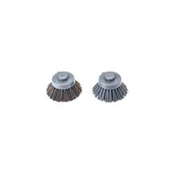 Set of 2 Replacement Nylon Fibres and Horse Hair for Washing Up Brush, Gray
