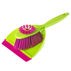 Vigar 8411782441349 dustpan/dustpan set Green, Pink Dust pan & brush set