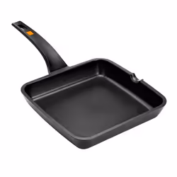 BRA Efficient A271328, Square, Grill pan, Black, Orange, Teflon Platinum Plus, Aluminium, Ceramic, Gas, Induction