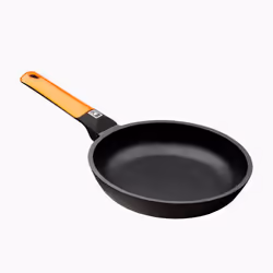 BRA A281222, Round, All-purpose pan, Black, Orange, Efficient Orange, Aluminium, 6 mm