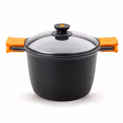 BRA A273907, 11.1 L, Round, Black, Orange, Cast aluminium, Orange, Silicone