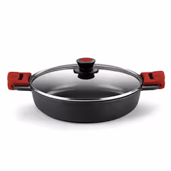 BRA Premiere A410524, Round, Black, Red, Cast aluminium, Teflon, Red, 2 person(s)