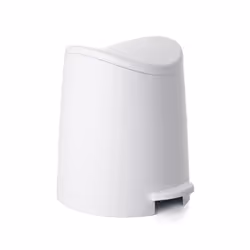Tatay Standard Bathroom Pedal Bin, 3L, Polypropylene, White, One Size