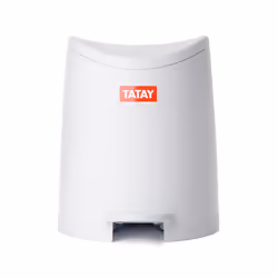 Tatay Standard Bathroom Pedal Bin, 3L, Polypropylene, White, One Size
