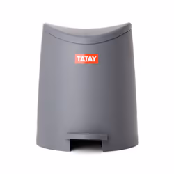 Tatay Standard Bathroom Pedal Bin, 3L, Polypropylene, Grey, One Size
