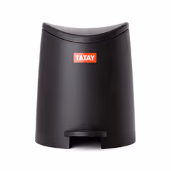 TATAY Standard Bathroom Pedal Bin, 3L, Polypropylene, Black, 3 Litre