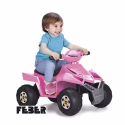 FEBER Quad Racy Pink 6V, 2 yr(s), 4 wheel(s), Black, Pink