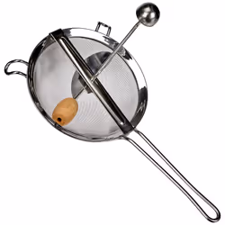 Sieve with Crank, Stainless Steel, Silver, 20 x 20 x 40 cm
