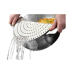 Ibili Universal Stainless Steel Pot Strainer for Different Sizes up to 10 Inches  Made in Spain  Strain your Noodles  Pasta  Fruit & Veggies with Ease