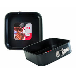 IBILI "Moka Square Springform Set, Black, 24 x 7 cm
